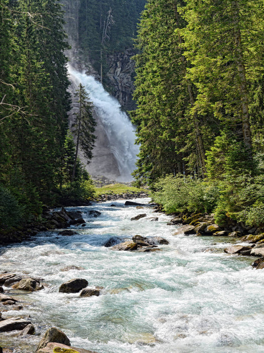 Krimmler Ache mit unterem Wasserfall - CALVENDO Foto-Puzzle'