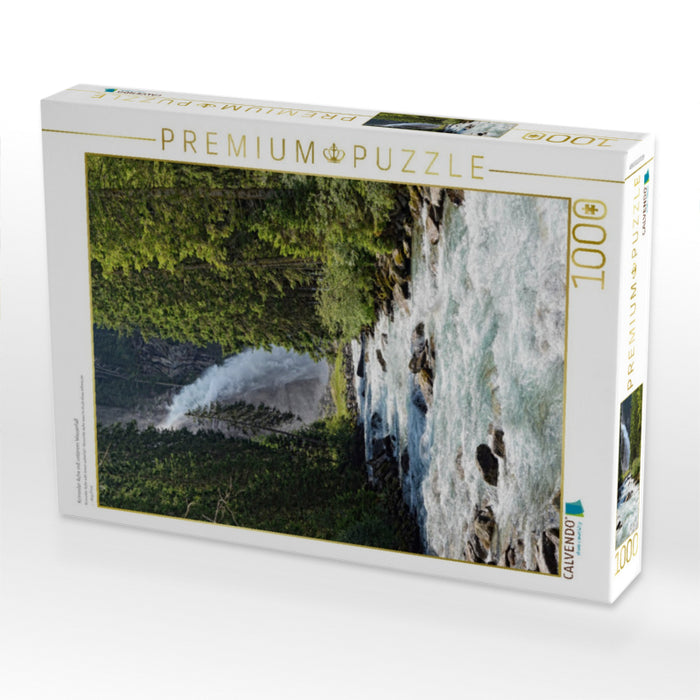 Krimmler Ache mit unterem Wasserfall - CALVENDO Foto-Puzzle'