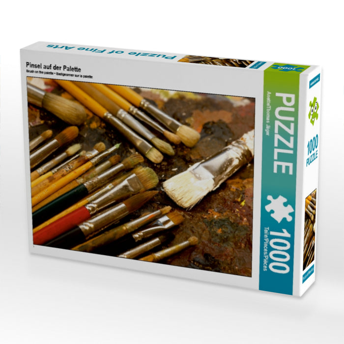 Pinsel auf der Palette 1000 Teile Puzzle quer - CALVENDO Foto-Puzzle'