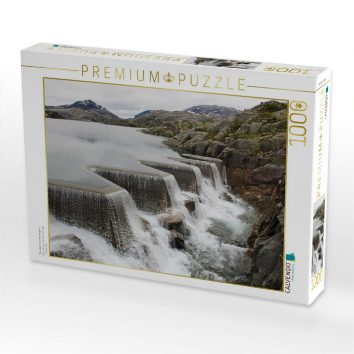 Staudamm in Norwegen - CALVENDO Foto-Puzzle'