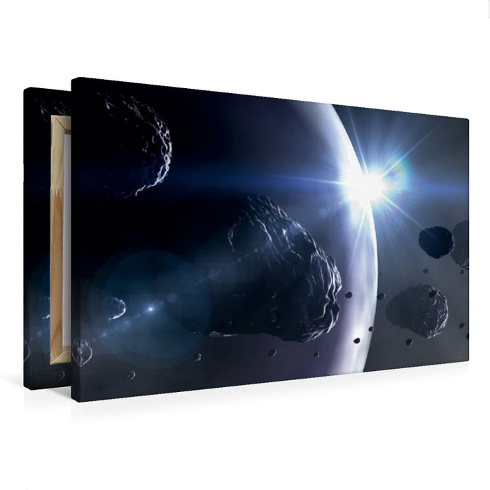 Premium Textil-Leinwand Asteroidengürtel