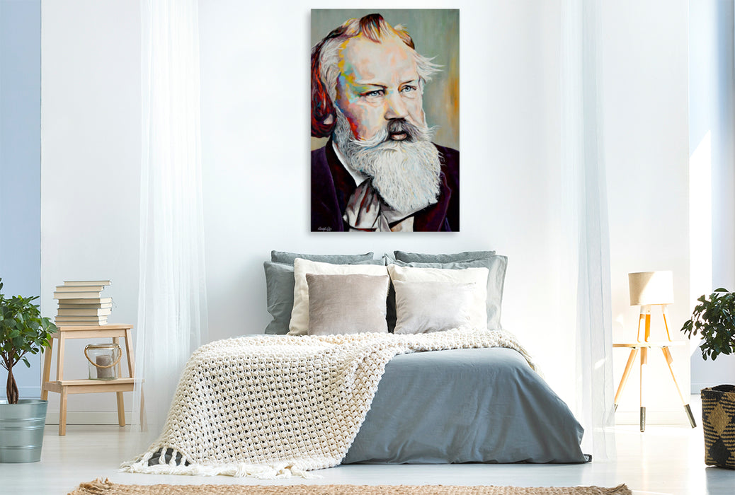 Toile textile haut de gamme Toile textile haut de gamme 80 cm x 120 cm de haut J. Brahms (1833-1897) 