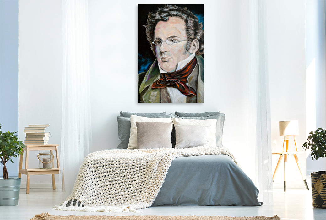 Premium Textil-Leinwand Premium Textil-Leinwand 80 cm x 120 cm  hoch Franz Schubert