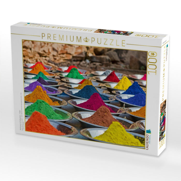 Marktstand mit Farbpulvern - Indien - CALVENDO Foto-Puzzle'
