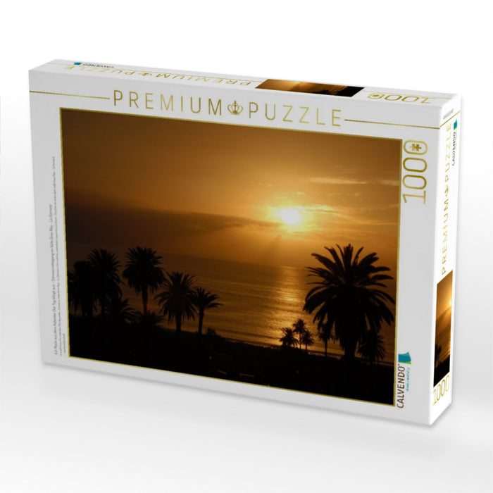 Ein Motiv aus dem Kalender Der Tag klingt aus - Sonnenuntergang im Valle Gran Rey - La Gomera - CALVENDO Foto-Puzzle'