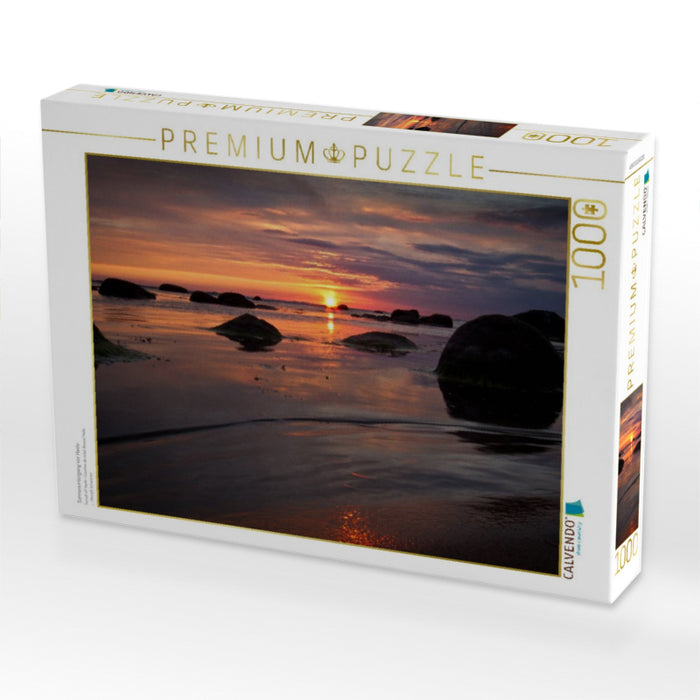 Sonnenuntergang vor Hasle - CALVENDO Foto-Puzzle'