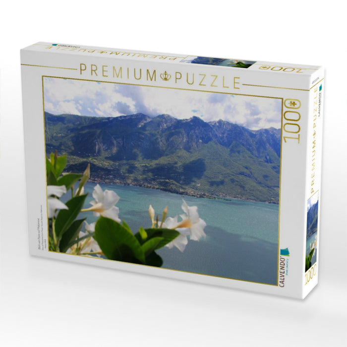 Blick von Pieve auf Malcesine - CALVENDO Foto-Puzzle'