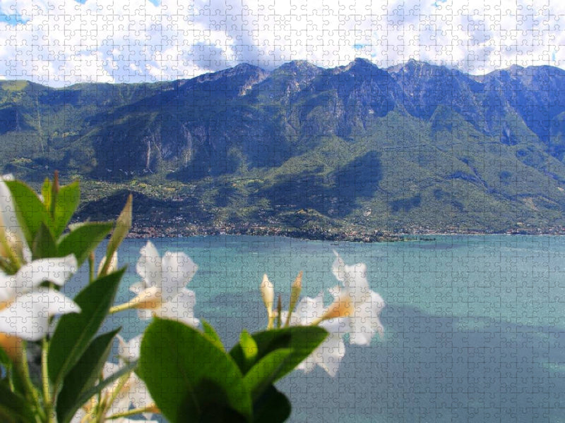 Blick von Pieve auf Malcesine - CALVENDO Foto-Puzzle'
