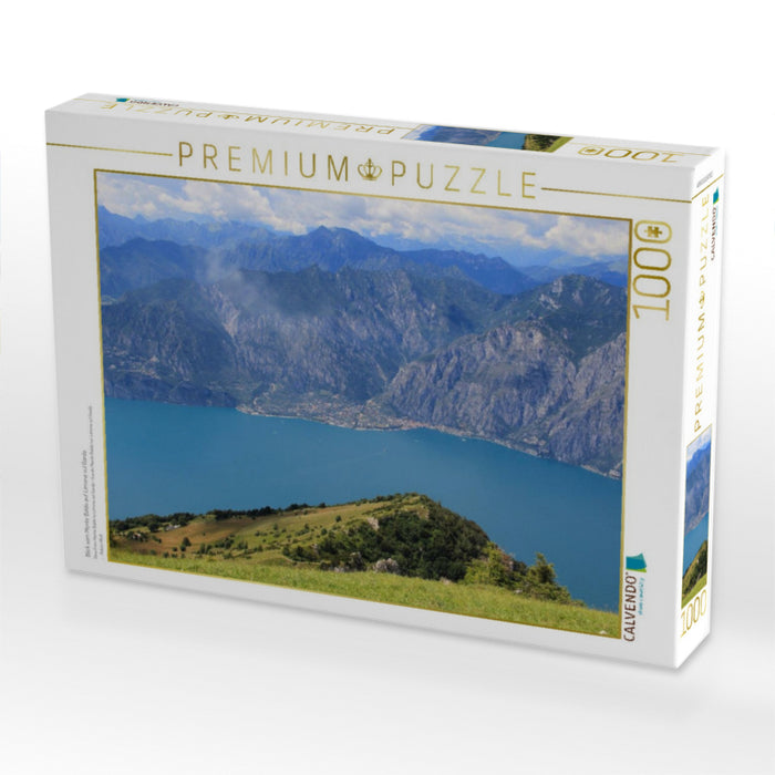 Blick vom Monte Baldo auf Limone sul Garda - CALVENDO Foto-Puzzle'