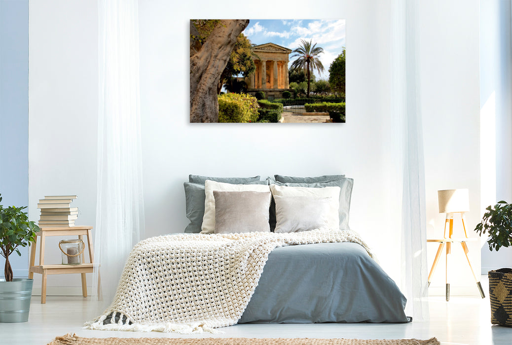 Premium Textil-Leinwand Premium Textil-Leinwand 120 cm x 80 cm quer Upper Barrakka Gardens, Valletta