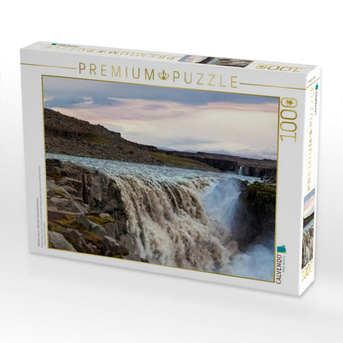 Dettifoss Island - Stärkster Wasserfall Europas - CALVENDO Foto-Puzzle'
