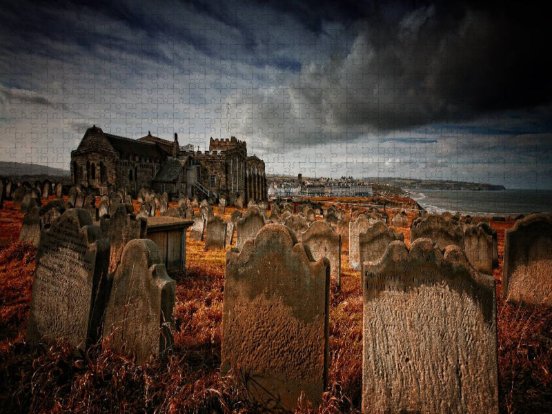 Gothic Fantasy - Friedhof am Meer - CALVENDO Foto-Puzzle'