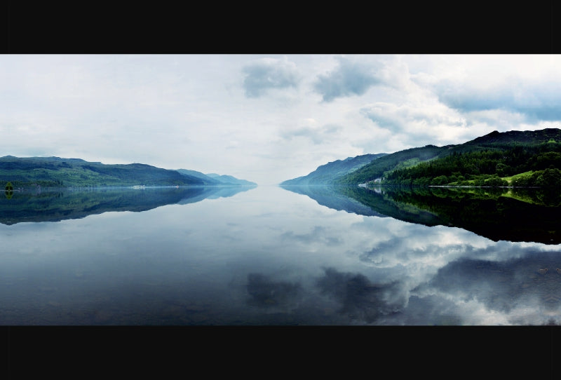 Premium Textil-Leinwand Panorama, Loch Ness, Schottland