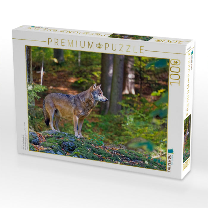 Wolf im Tierfreigelände - CALVENDO Foto-Puzzle'