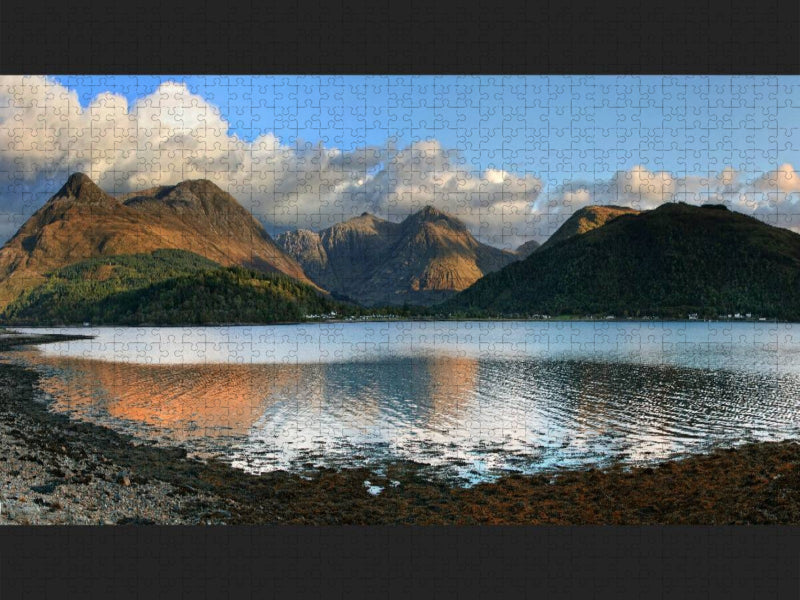 Panorama, Glen Coe Village, Schottland - CALVENDO Foto-Puzzle'
