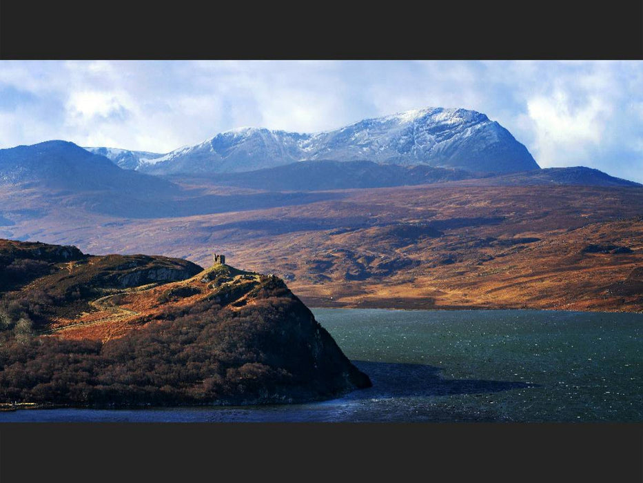 Panorama Castle Varrich, Kyle of Tongue, Sutherland, Schottland - CALVENDO Foto-Puzzle'