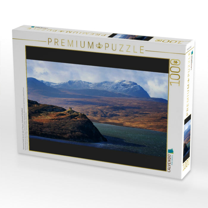 Panorama Castle Varrich, Kyle of Tongue, Sutherland, Schottland - CALVENDO Foto-Puzzle'