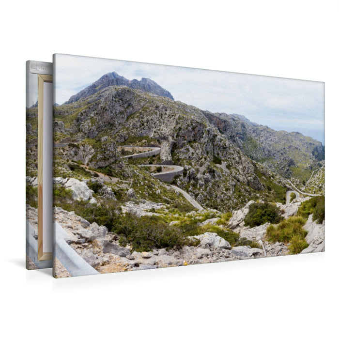 Premium Textil-Leinwand Blick auf Sa Calobra