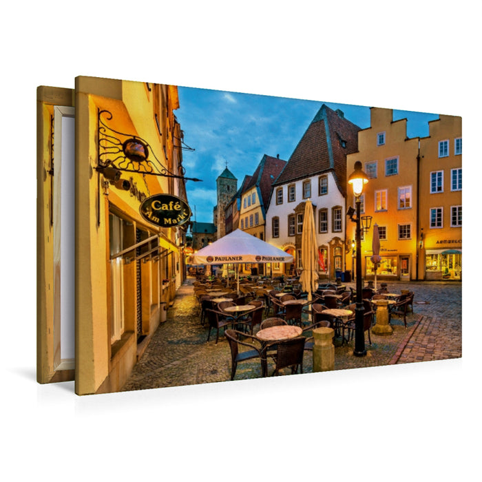 Premium Textil-Leinwand Marktplatz Osnabrück