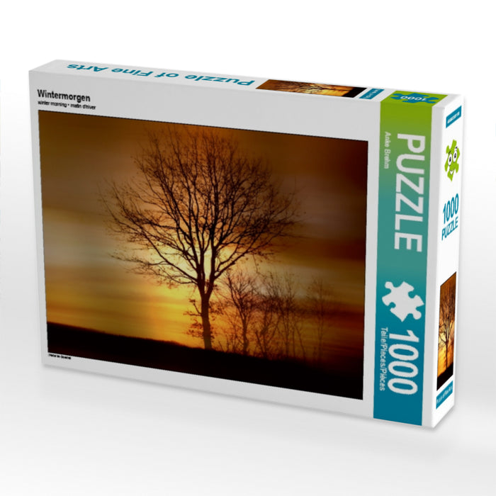 Wintermorgen 1000 Teile Puzzle quer - CALVENDO Foto-Puzzle'
