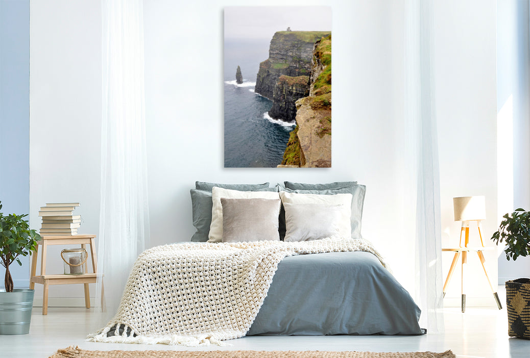 Premium Textil-Leinwand Premium Textil-Leinwand 80 cm x 120 cm  hoch Die Cliffs of Moher