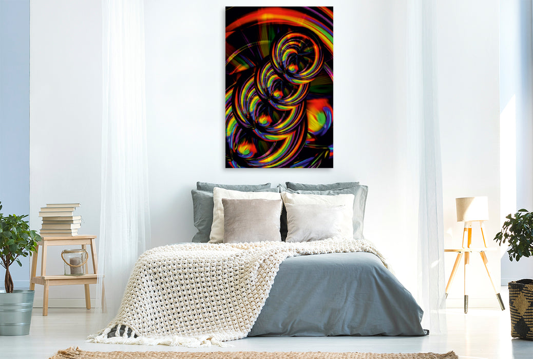 Premium Textil-Leinwand Premium Textil-Leinwand 80 cm x 120 cm  hoch Ein Motiv aus dem Kalender Rainbow Creations