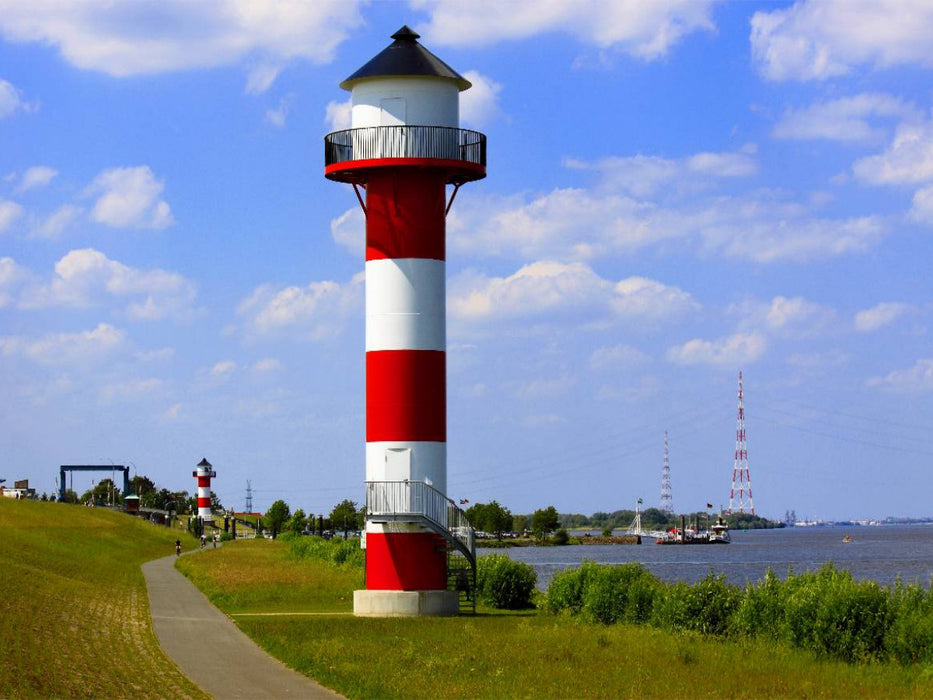 Leuchttürme an der Elbe - CALVENDO Foto-Puzzle'