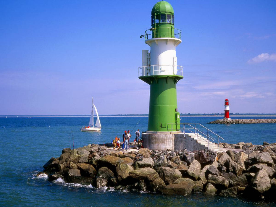 Leuchtturm Warnemünde - CALVENDO Foto-Puzzle'
