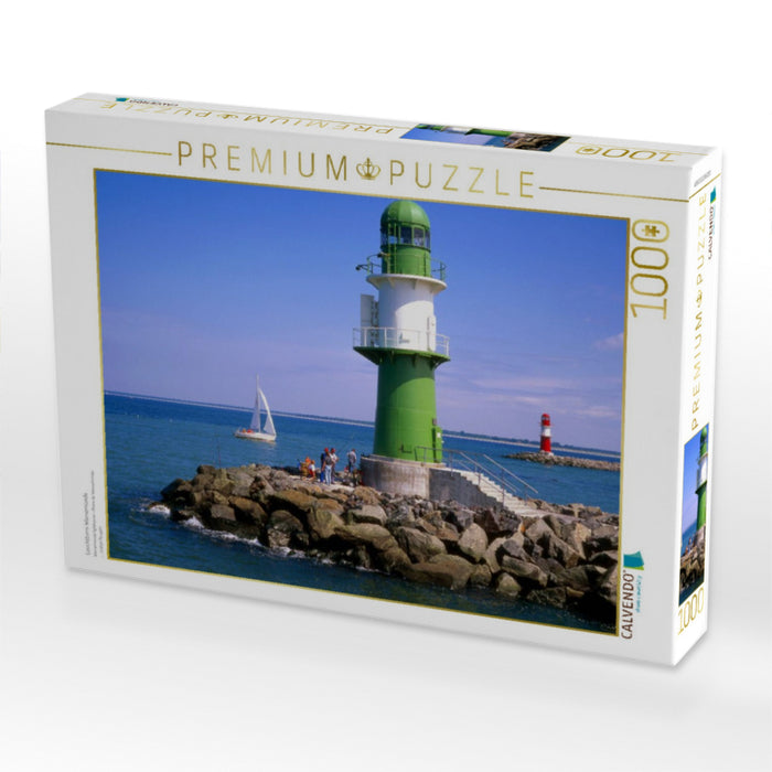 Leuchtturm Warnemünde - CALVENDO Foto-Puzzle'