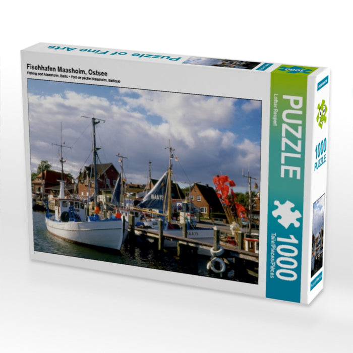 Fischhafen Maasholm, Ostsee 1000 Teile Puzzle quer - CALVENDO Foto-Puzzle'