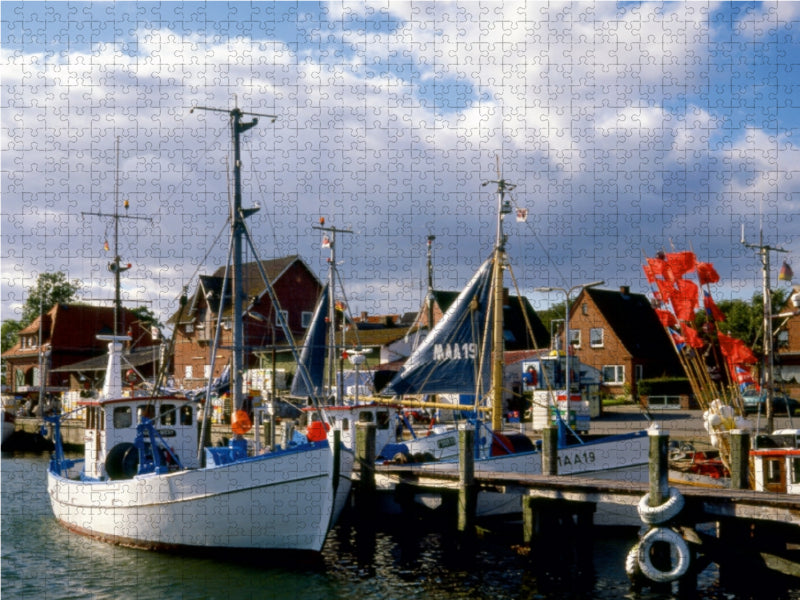Fischhafen Maasholm, Ostsee 1000 Teile Puzzle quer - CALVENDO Foto-Puzzle'