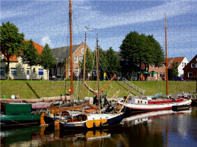 Fischerhafen Carolinensiel, Ostfriesland 1000 Teile Puzzle quer - CALVENDO Foto-Puzzle'