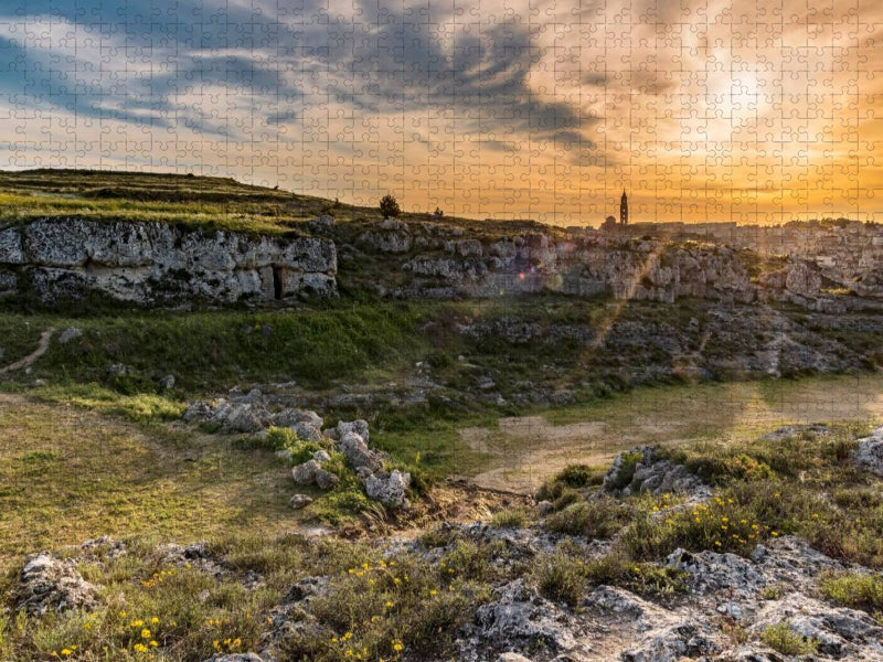 Felsenhöhle im Parco della Murgia Materana - CALVENDO Foto-Puzzle'