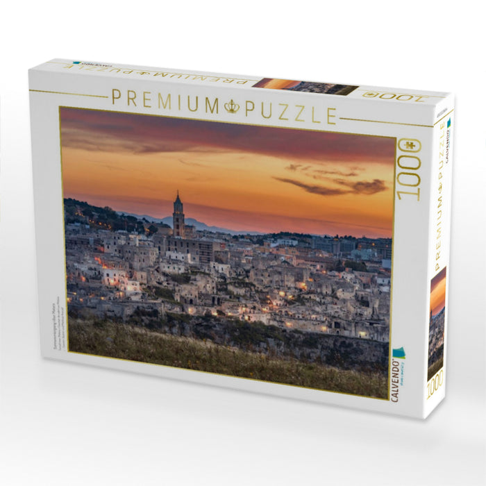 Sonnenuntergang über Matera - CALVENDO Foto-Puzzle'
