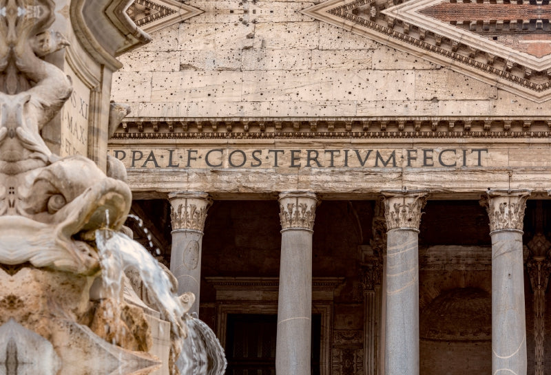 Premium Textil-Leinwand Pantheon in Rom