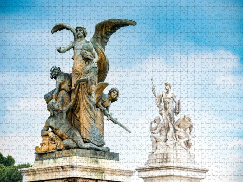 Statue am Vittoriano in Rom - CALVENDO Foto-Puzzle'