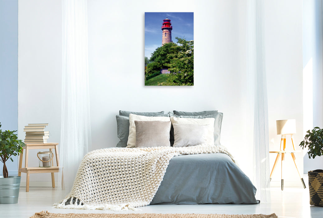 Premium Textil-Leinwand Premium Textil-Leinwand 60 cm x 90 cm hoch Leuchtturm Kap Arkona, Insel Rügen