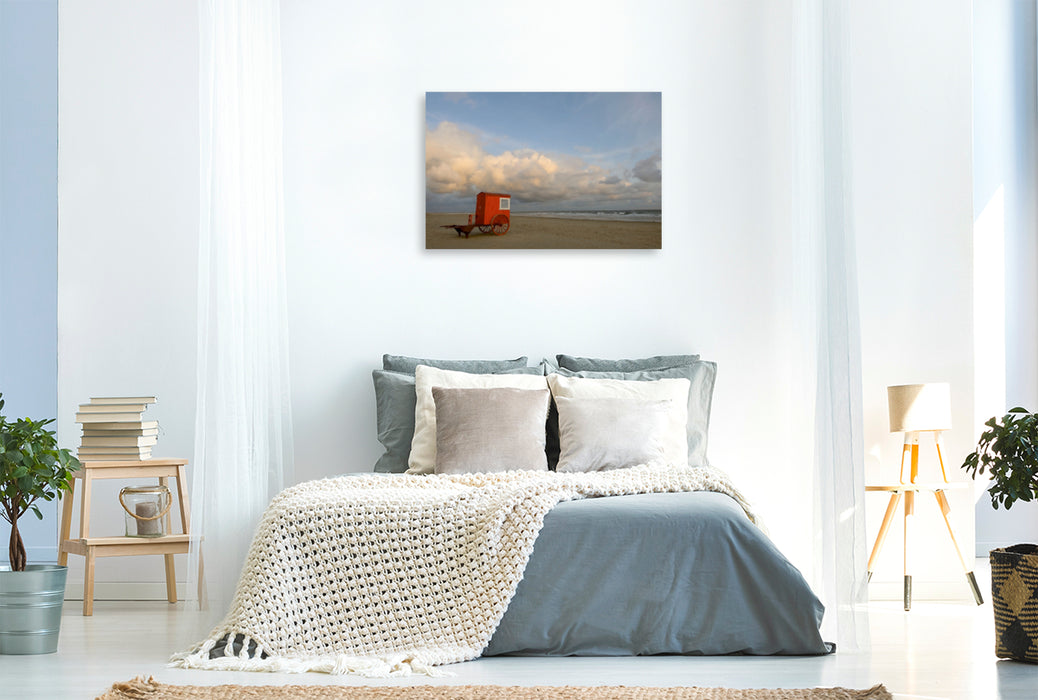 Premium Textil-Leinwand Premium Textil-Leinwand 120 cm x 80 cm quer Ein Motiv aus dem Kalender Strandimpressionen von der Nordsee