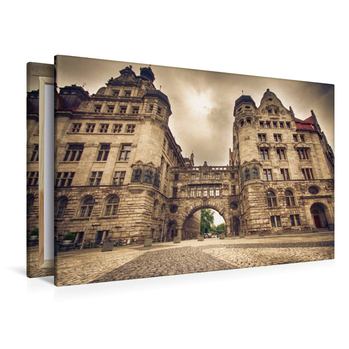 Toile textile premium Toile textile premium 120 cm x 80 cm paysage Nouvel Hôtel de Ville 