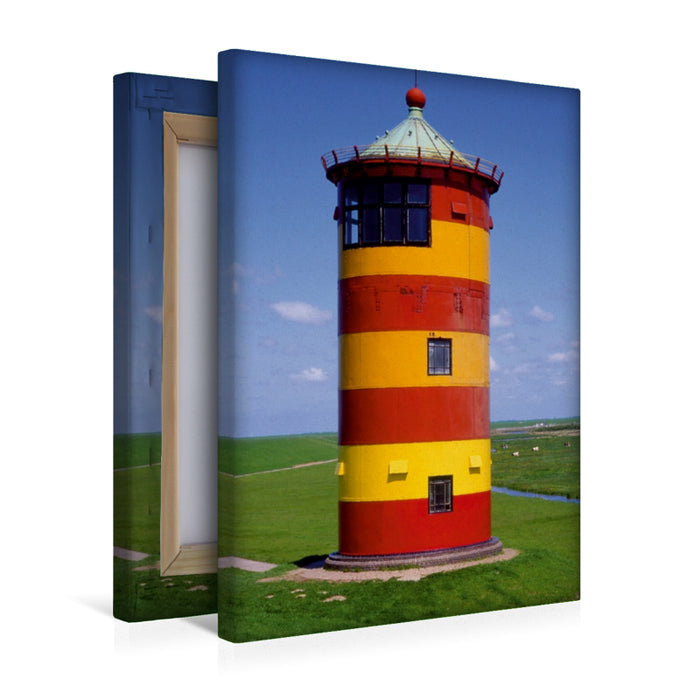 Toile textile premium Toile textile premium 60 cm x 90 cm de haut Phare de Pilsumer 