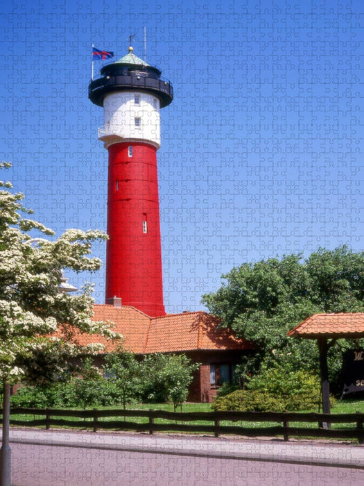 Leuchtturm Insel Wangerooge - CALVENDO Foto-Puzzle'