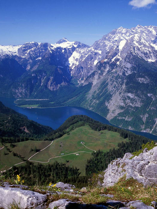 Blick vom Jenner auf den Königssee mit Watzmann - CALVENDO Foto-Puzzle'