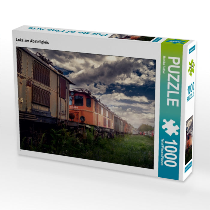 Loks am Abstellgleis 1000 Teile Puzzle quer - CALVENDO Foto-Puzzle'