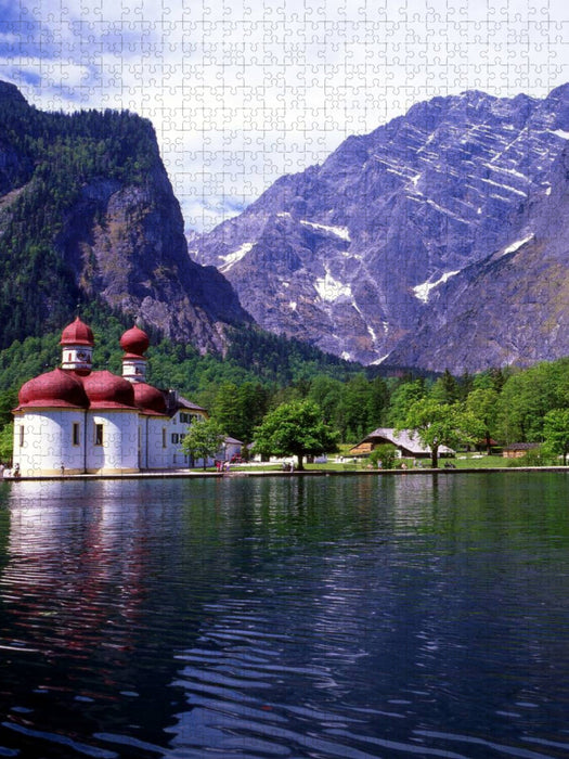Königssee am Fuße des Watzmann - CALVENDO Foto-Puzzle'