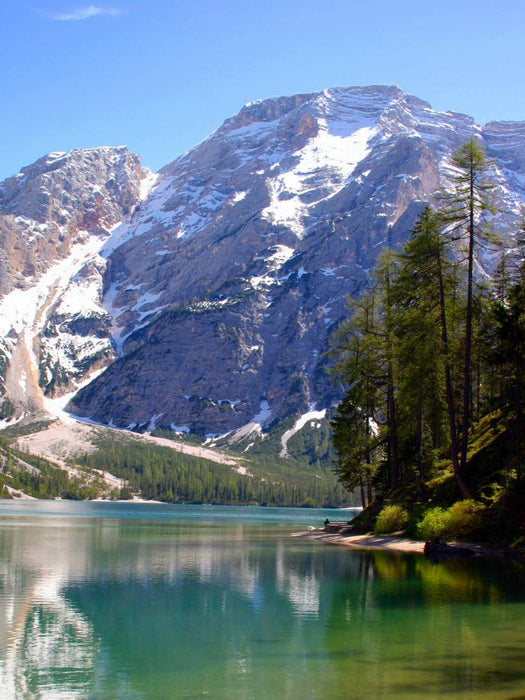 Pragser Wildsee mit Pragser Dolomiten - CALVENDO Foto-Puzzle'