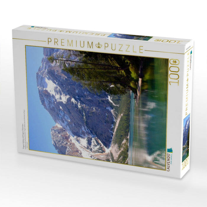 Pragser Wildsee mit Pragser Dolomiten - CALVENDO Foto-Puzzle'