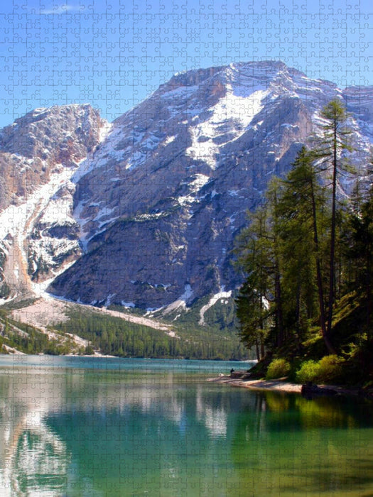 Pragser Wildsee mit Pragser Dolomiten - CALVENDO Foto-Puzzle'