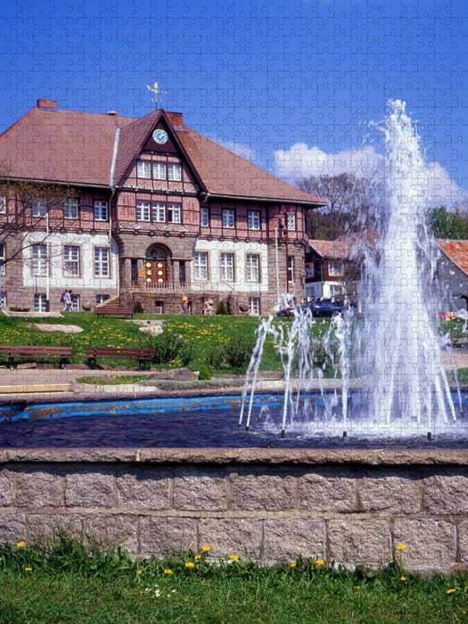 Rathaus Schierke am Brocken - CALVENDO Foto-Puzzle'