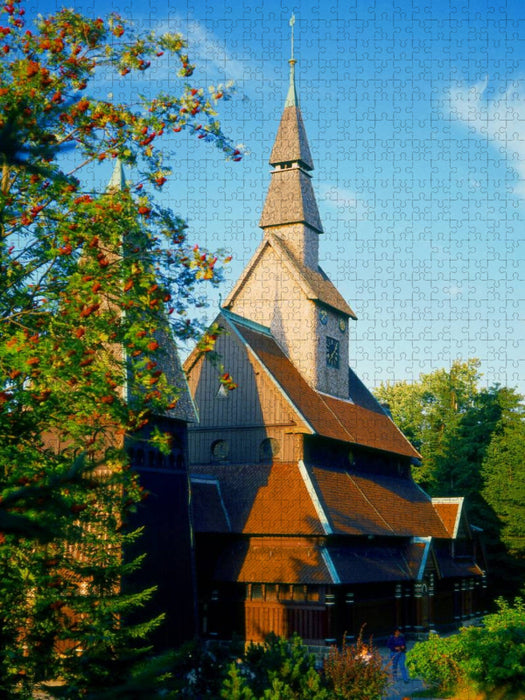 Stabkirche Hahnenklee - CALVENDO Foto-Puzzle'
