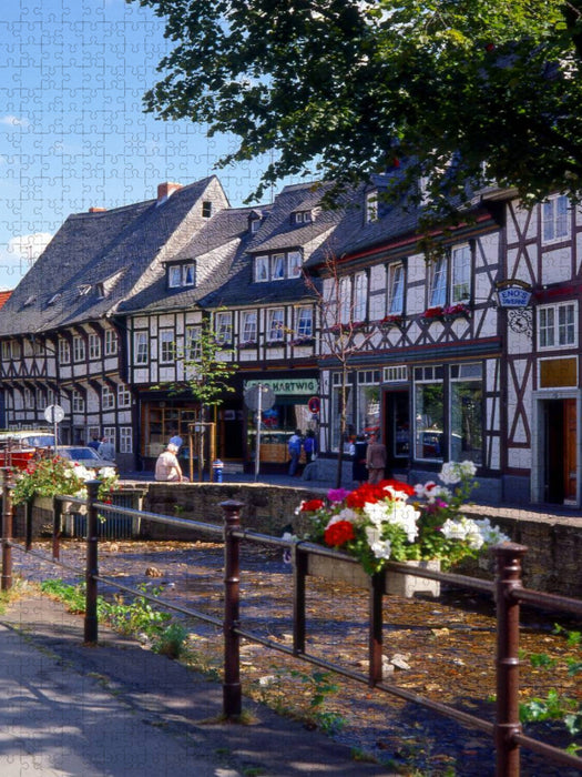 Fachwerkhäuser am Gose-Kanal in Goslar - CALVENDO Foto-Puzzle'